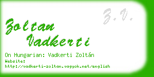 zoltan vadkerti business card